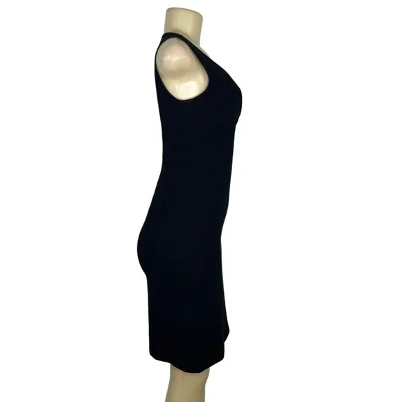 Ann Taylor Petites Black Sleeveless Sheath Dress V-Neck Back Zip Size 2P - Picture 2 of 6
